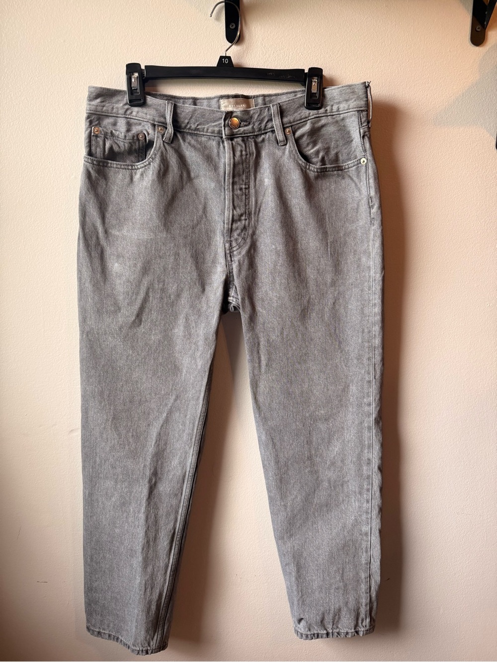 Everlane Gray Relaxed Straight Leg Jeans – Sustainable Organic Cotton, Size 30